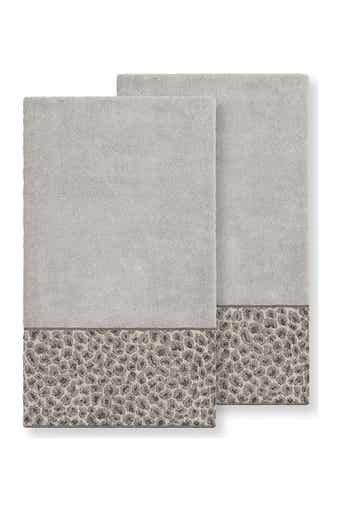 Linum Home Textiles Spots Embellished Bath Towel - Set of 2 - Light Grey