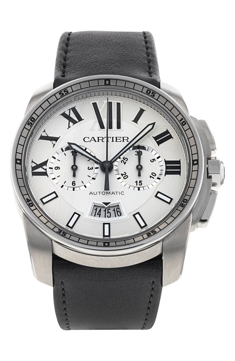 Watchfinder & Co. Cartier Preowned 2021 Calibre Bracelet Chronog Watch, 42mm, Main, color, 