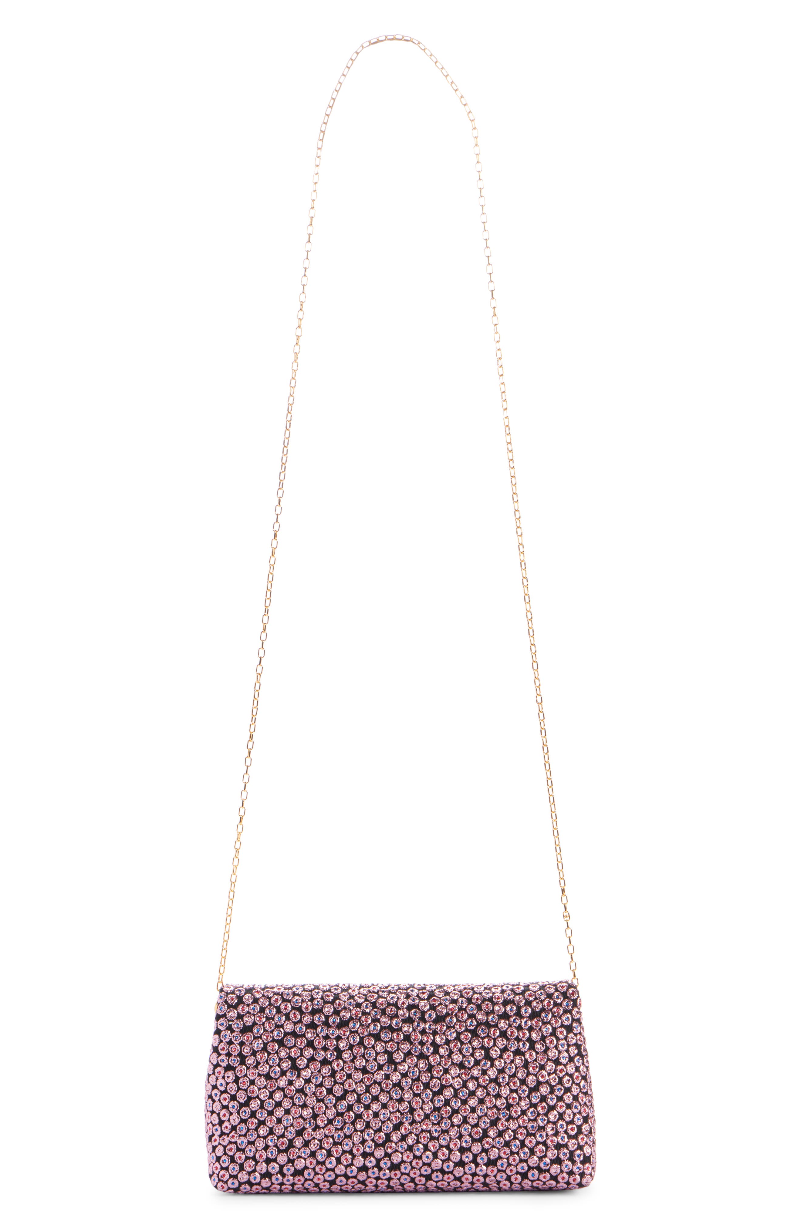 Dries Van Noten Dot Embroidered Leather Clutch, Alternate, color, 