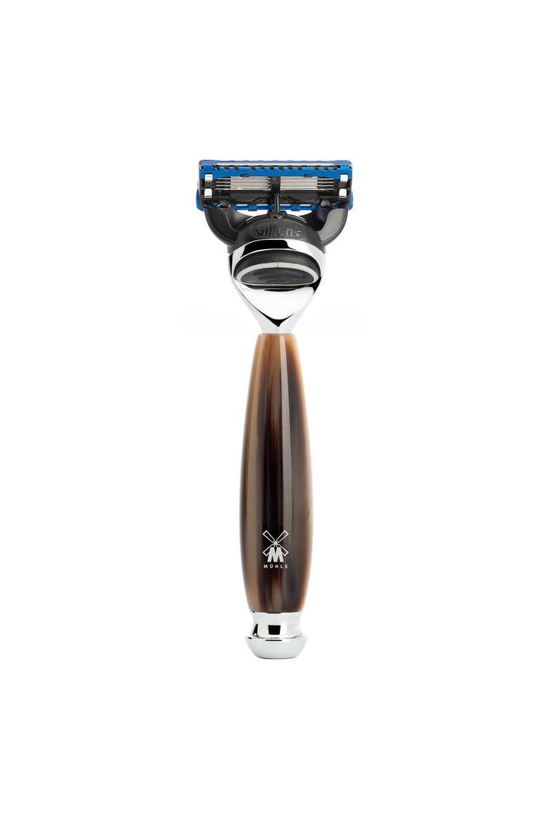 Vivo Brown Horn Fusion Razor, Main, color, Horn Brown