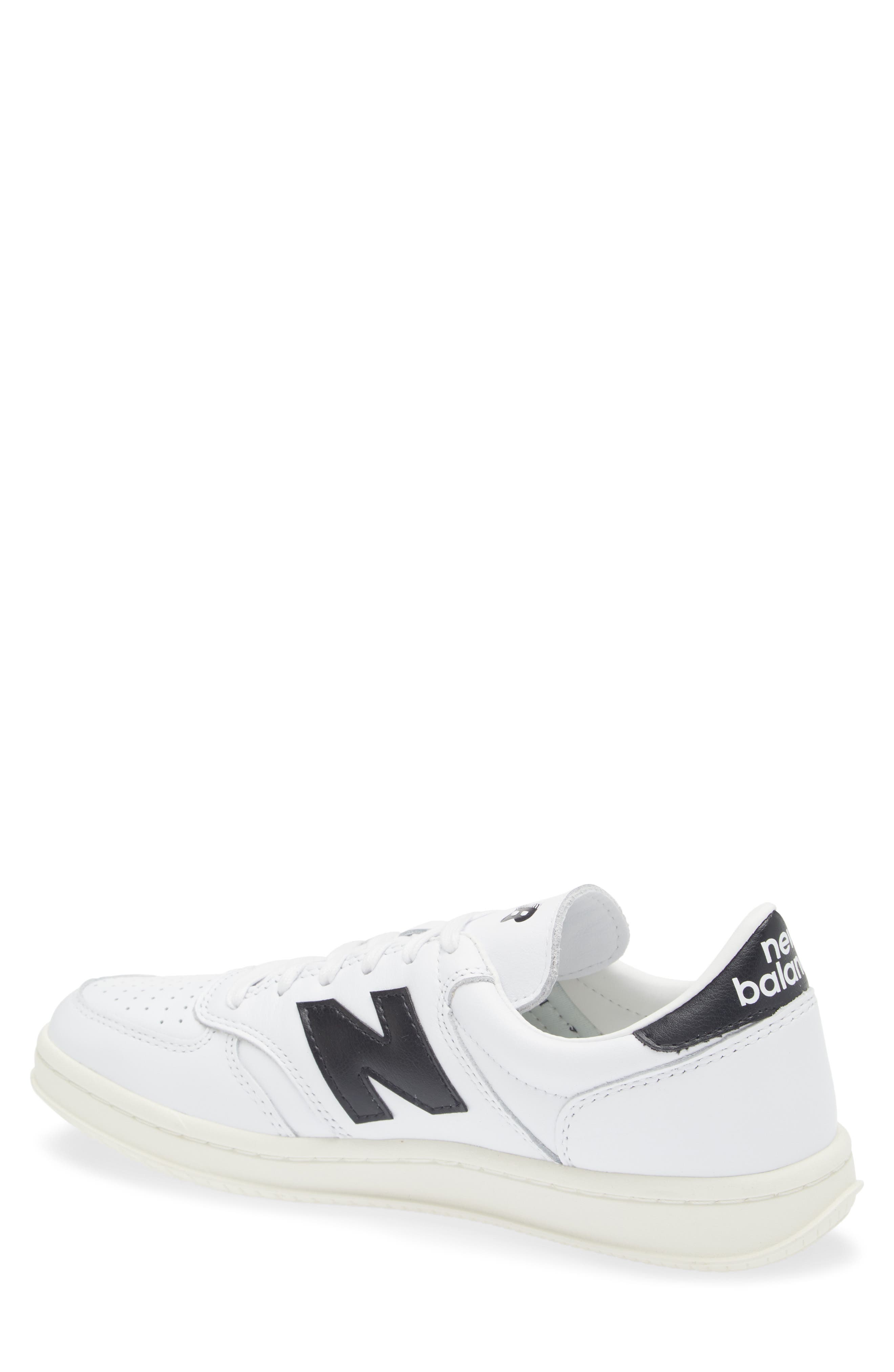 New Balance T500 Tennis Sneaker, Alternate, color, White/ Black
