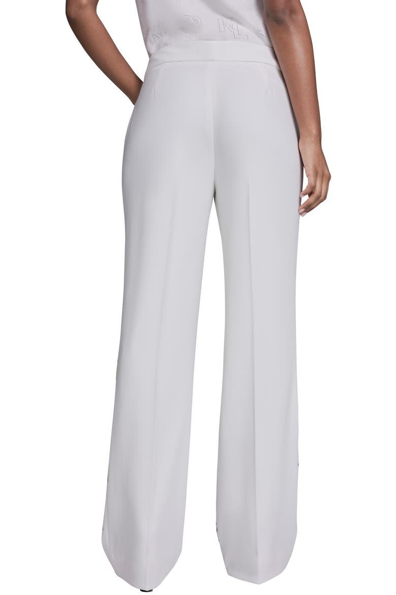 Placed Floral Straight Leg Pants, Alternate, color, SOFT WHITE