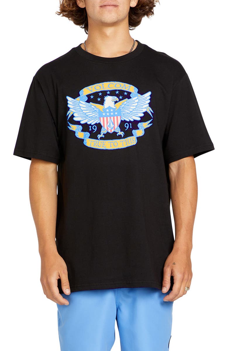 Volcom Statue Cotton Graphic T-Shirt, Main, color, Black