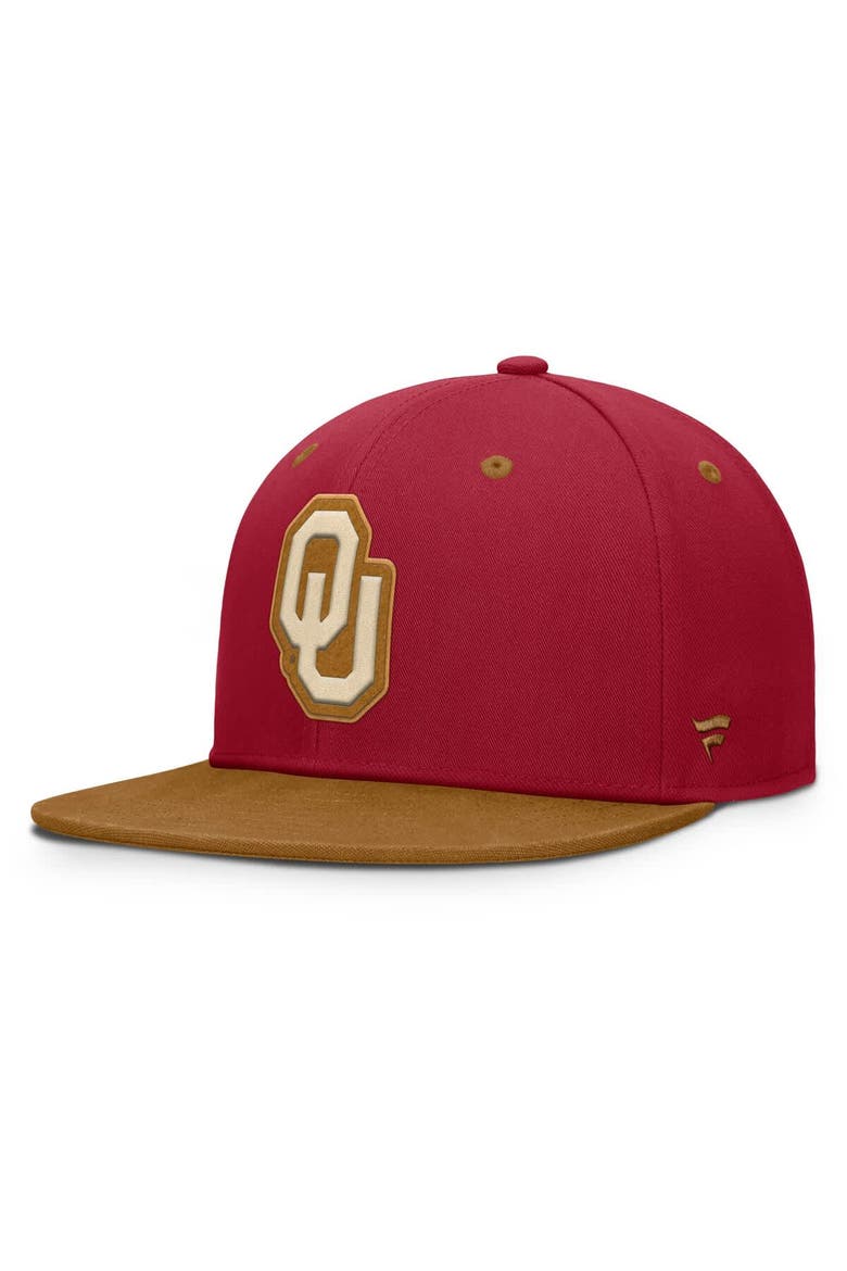 Men's Fanatics Crimson/Brown Oklahoma Sooners NoBo Fitted Hat, Main, color, Crimson