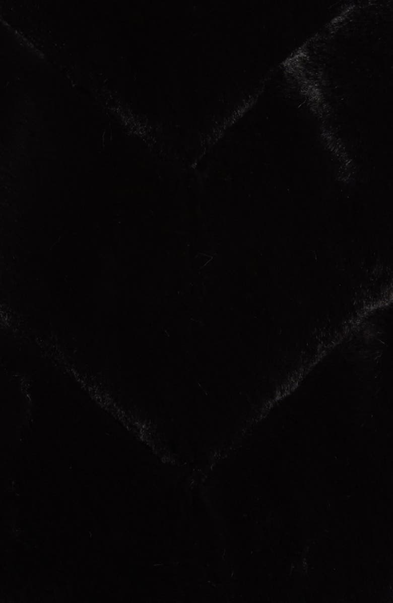 BCBGMAXAZRIA Chevron Faux Fur Hooded Jacket, Alternate, color,