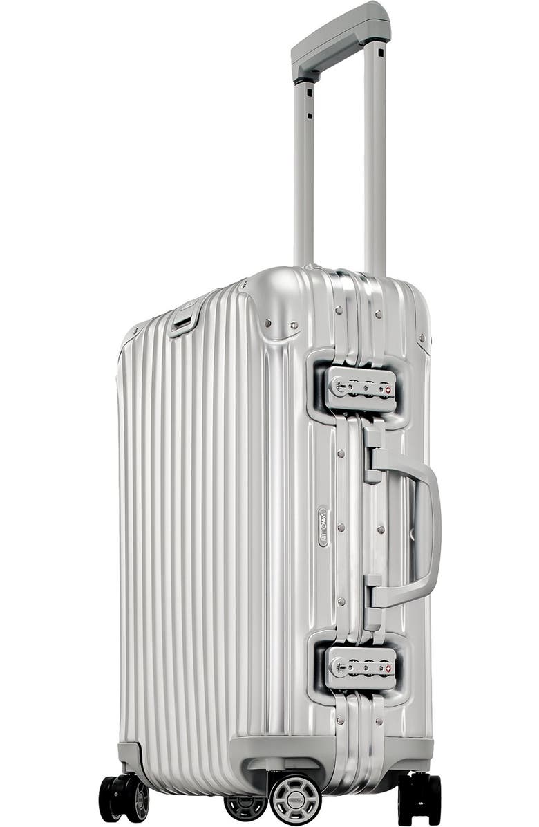 RIMOWA Topas 22-Inch Cabin Multiwheel<sup>®</sup> Aluminum Carry-On, Alternate, color,