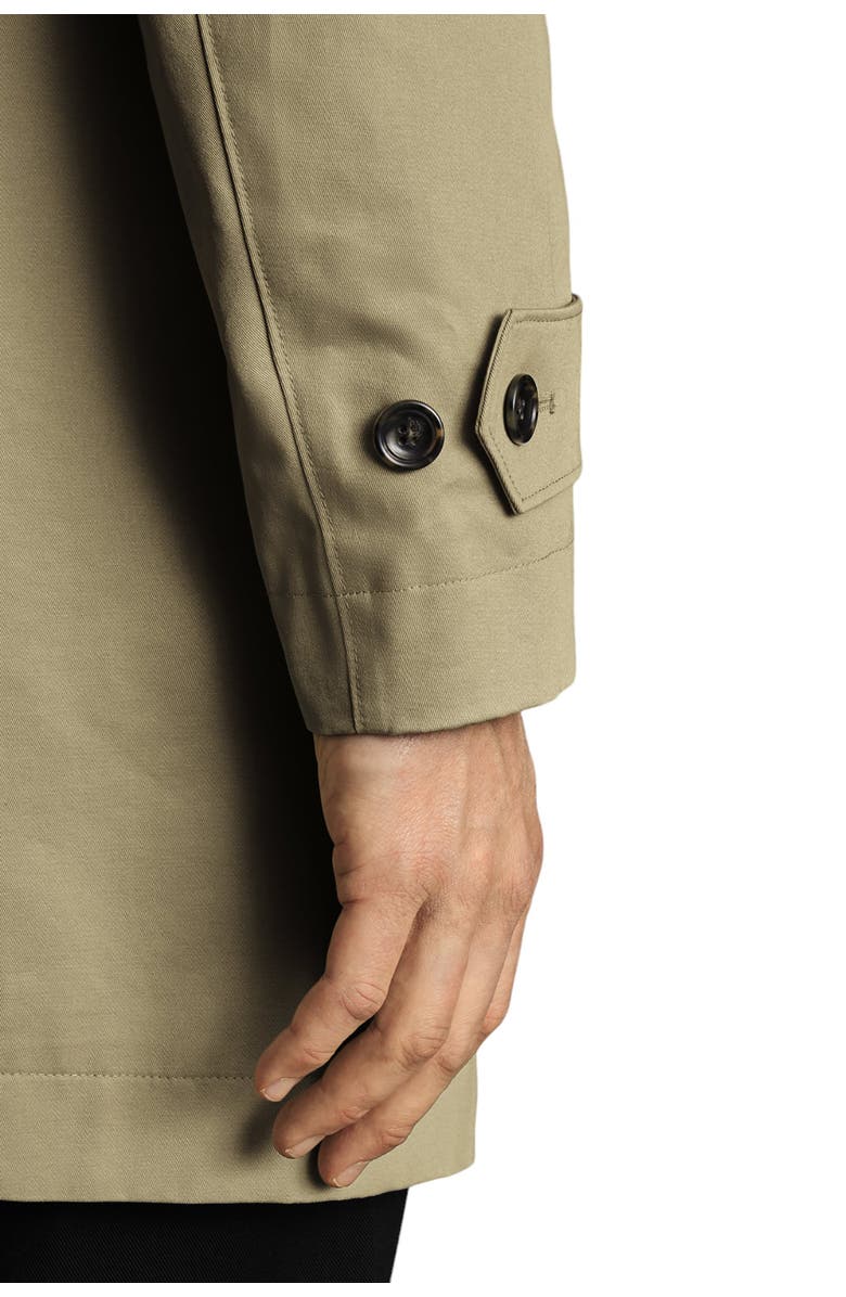 Charles Tyrwhitt Classic Showerproof Cotton Raincoat, Alternate, color, Limestone