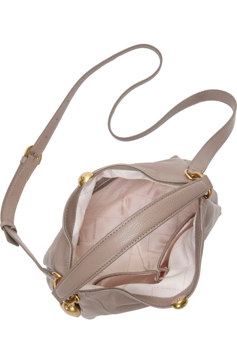 Vince Camuto Medna Leather Shoulder Bag, Alternate, color, Beige
