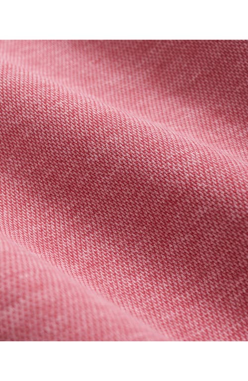 BROOKS BROTHERS BROOKS BROTHERS HEATHERED PIQUÉ HALF ZIP PULLOVER