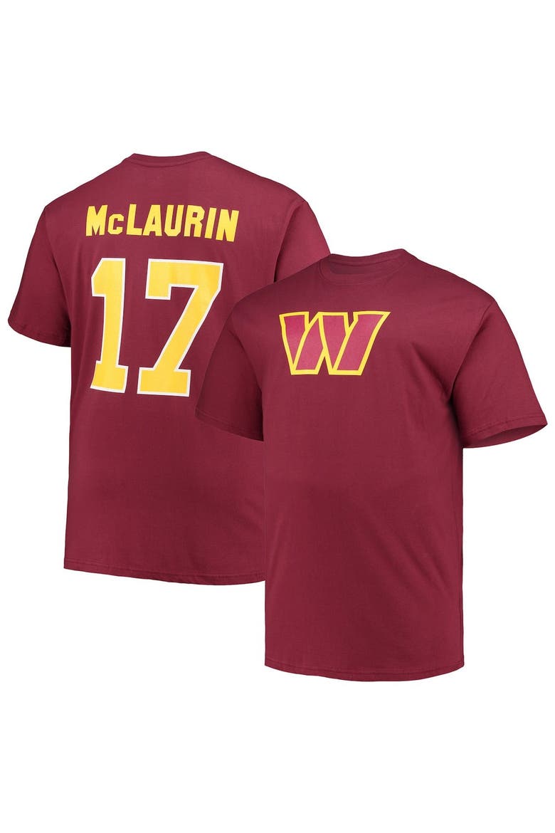 Men's Fanatics Branded Terry McLaurin Burgundy Washington Commanders Big & Tall Player Name & Number T-Shirt, Main, color, Burgundy