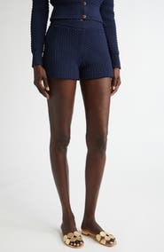 ST. JOHN Re-Edition Textured Knit Shorts