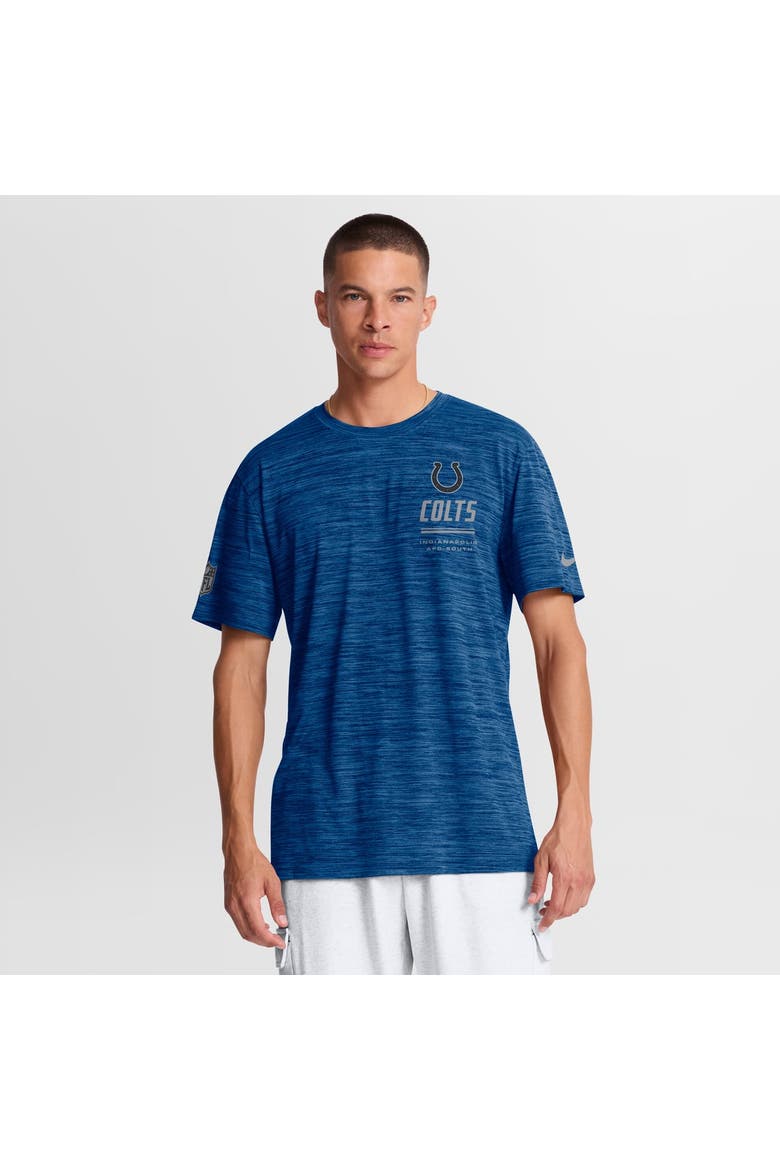 Men's Nike Royal Indianapolis Colts Sideline Double Covered Dri-FIT Velocity T-Shirt, Main, color, Royal