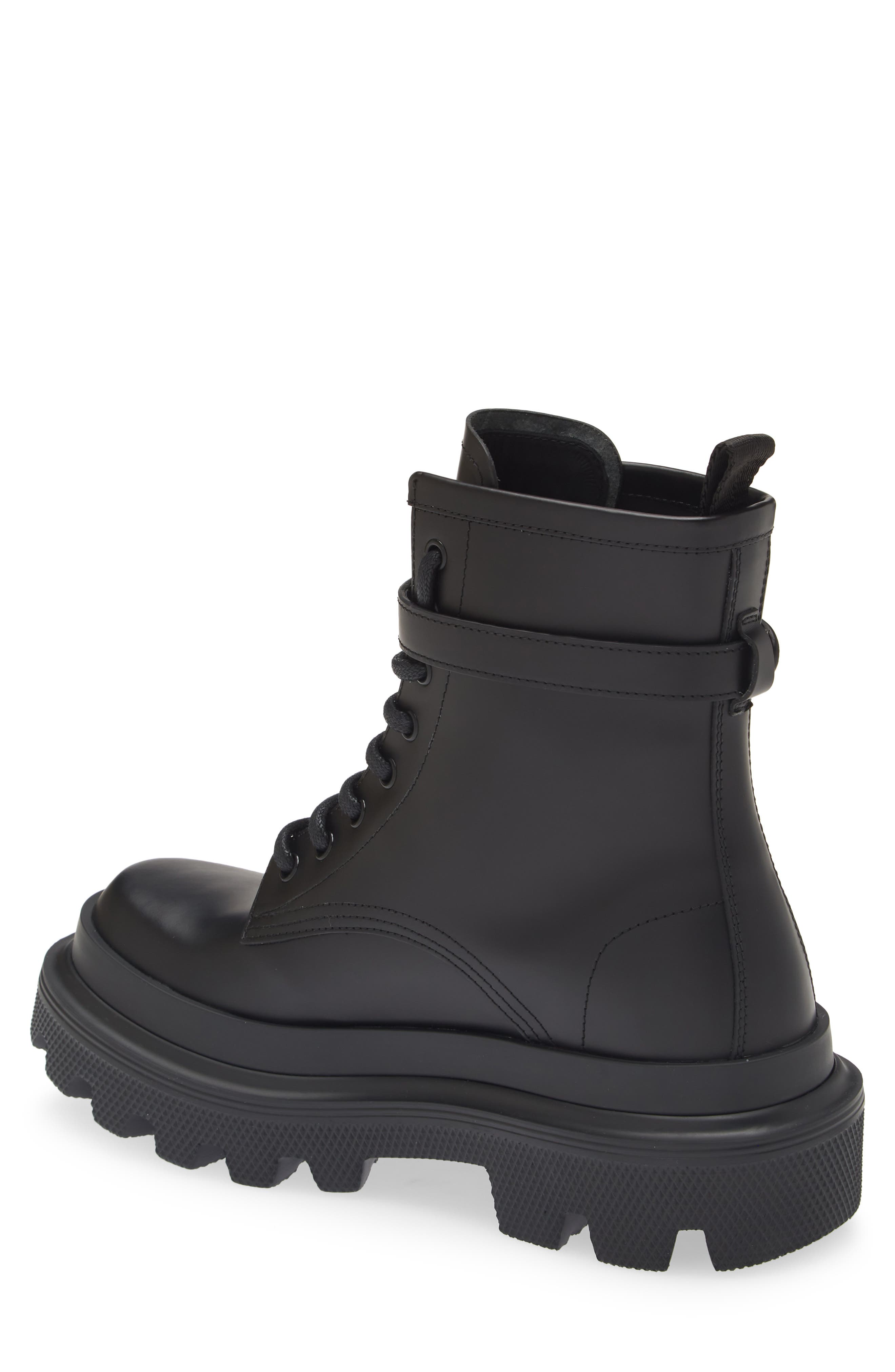 Dolce&Gabbana DG Logo Combat Boot, Alternate, color, 