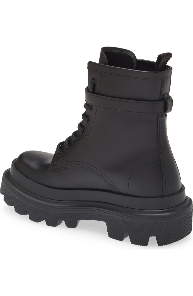 Dolce&Gabbana DG Logo Combat Boot, Alternate, color, Nero