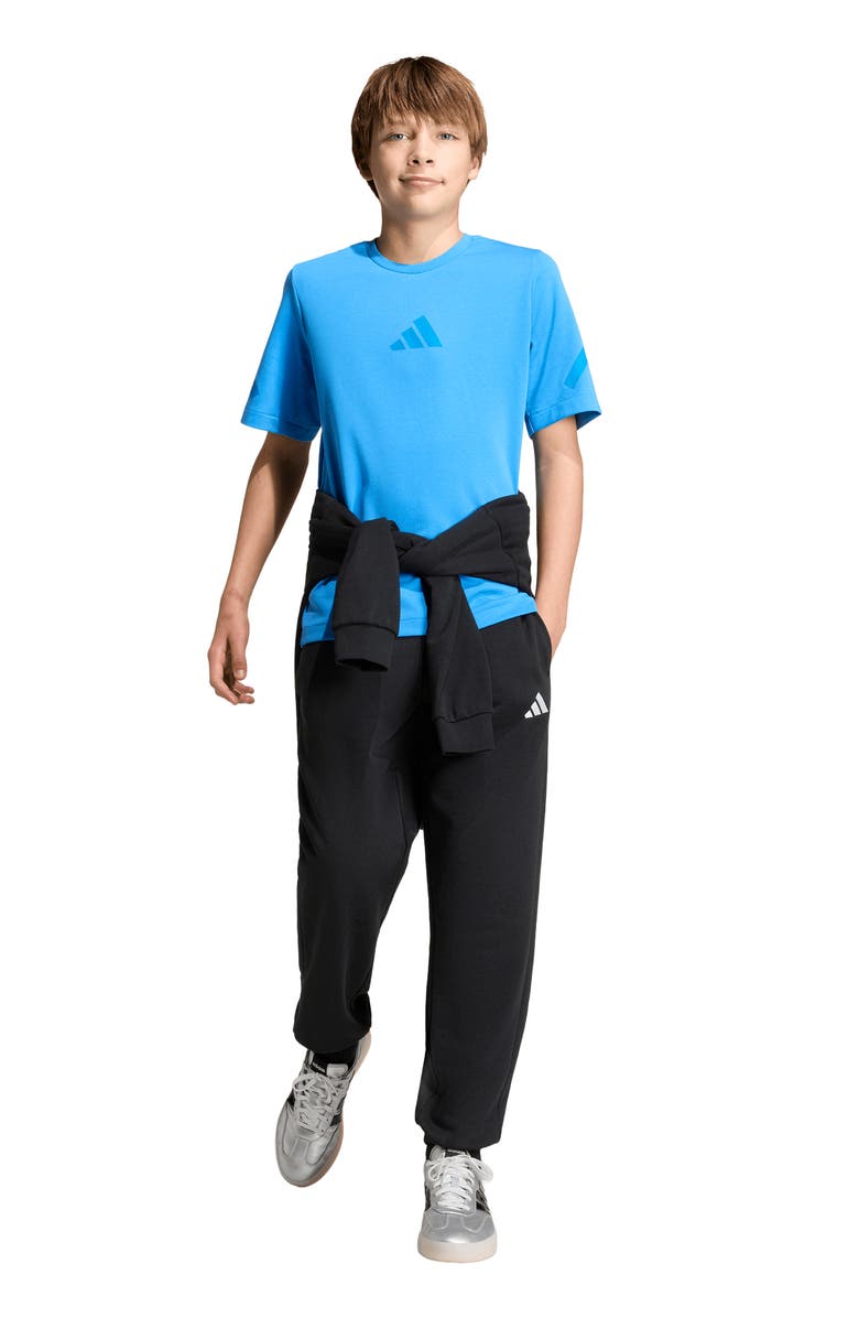 adidas Originals Kids' Z.N.E. Logo T-Shirt, Alternate, color, Ray Blue/ Bright Royal