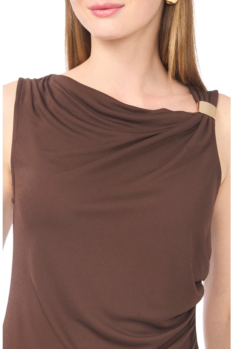 Asymmetric Neck Sleeveless Top, Alternate, color, SHAVED CHOCOLATE