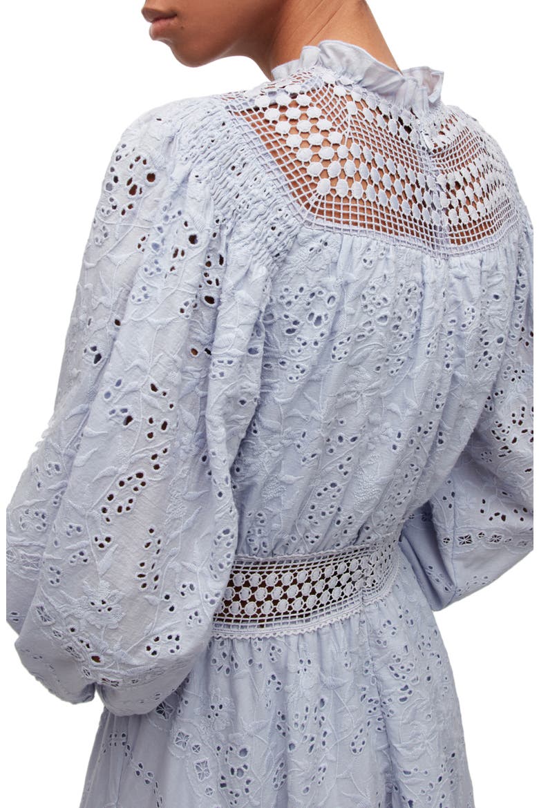 Gen Broderie Long Sleeve Dress, Alternate, color, GENTLE LAVENDER