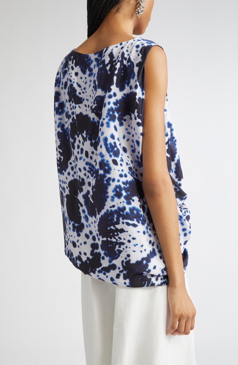 Dries Van Noten Cot Orchid Petal Print Draped Top, Alternate, color,