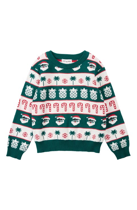 Kids' Hawaiian Santa Print Fleece Sweatshirt (Toddler, Little Kid & Big Kid)