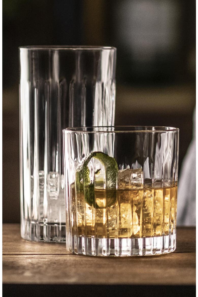 Set of 6 Double Old Fashioned Cocktail Glasses, Alternate, color, CLEAR
