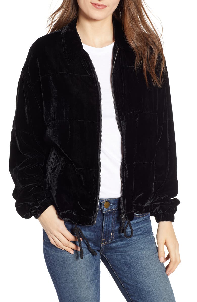 BB Dakota by Steve Madden BB Dakota Chillax Velvet Jacket, Main, color,