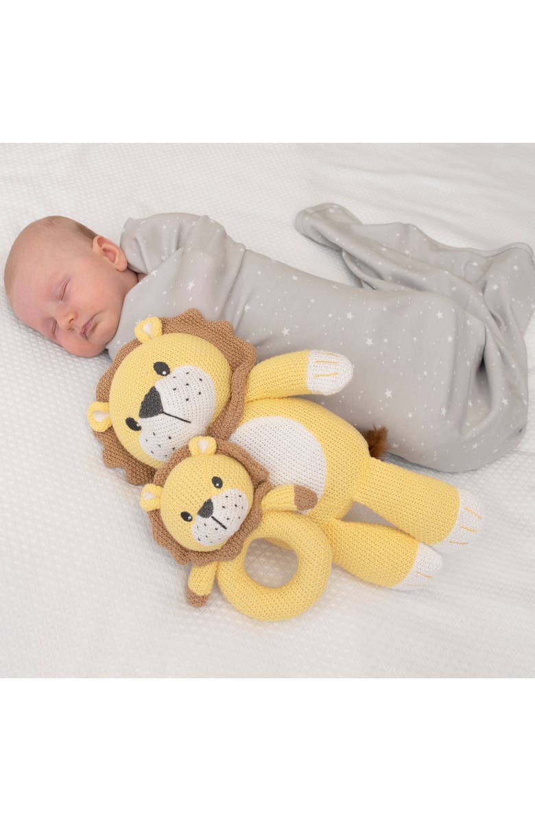 Living Textiles Whimsical Knit Toy - Leo Lion, Alternate, color, White