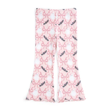 Bat And Ghost Trellis Halloween Flare Legging