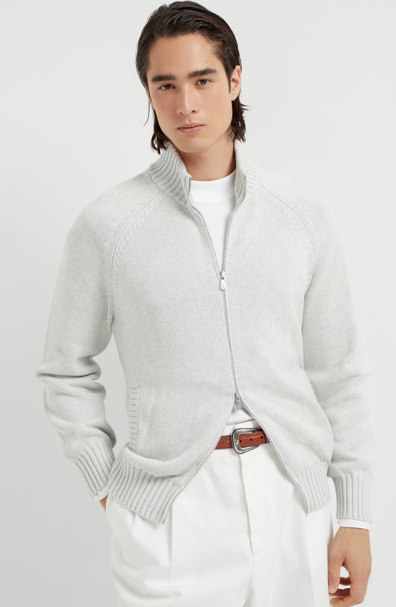 Brunello Cucinelli Chiné cardigan, Alternate, color, 