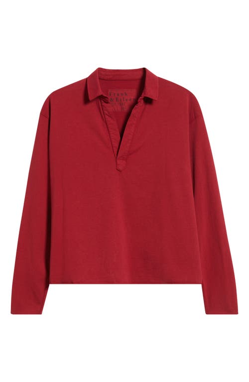Frank & Eileen Patrick Popover Henley In Red