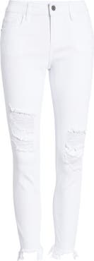 HIDDEN JEANS Ripped Raw Step Hem Ankle Skinny Jeans