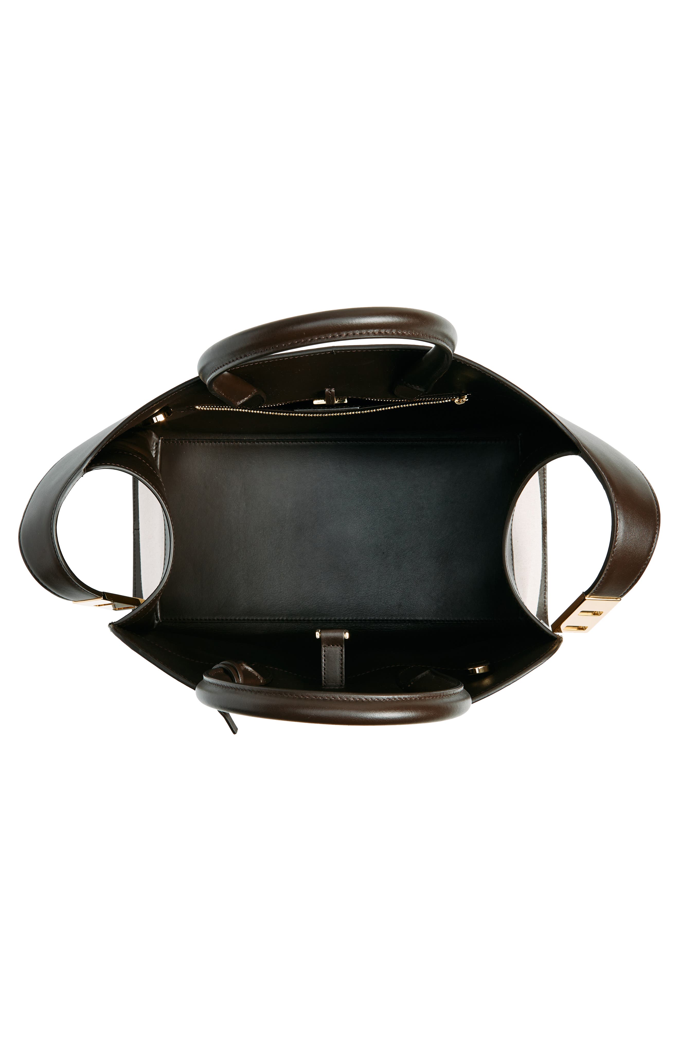 FERRAGAMO Small Hug Canvas & Leather Satchel, Alternate, color, 