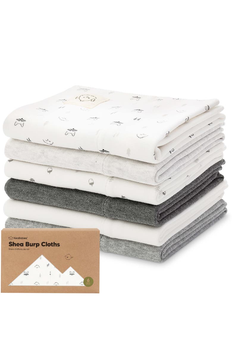 KeaBabies Shea Burp Cloths, Main, color, Neutrals