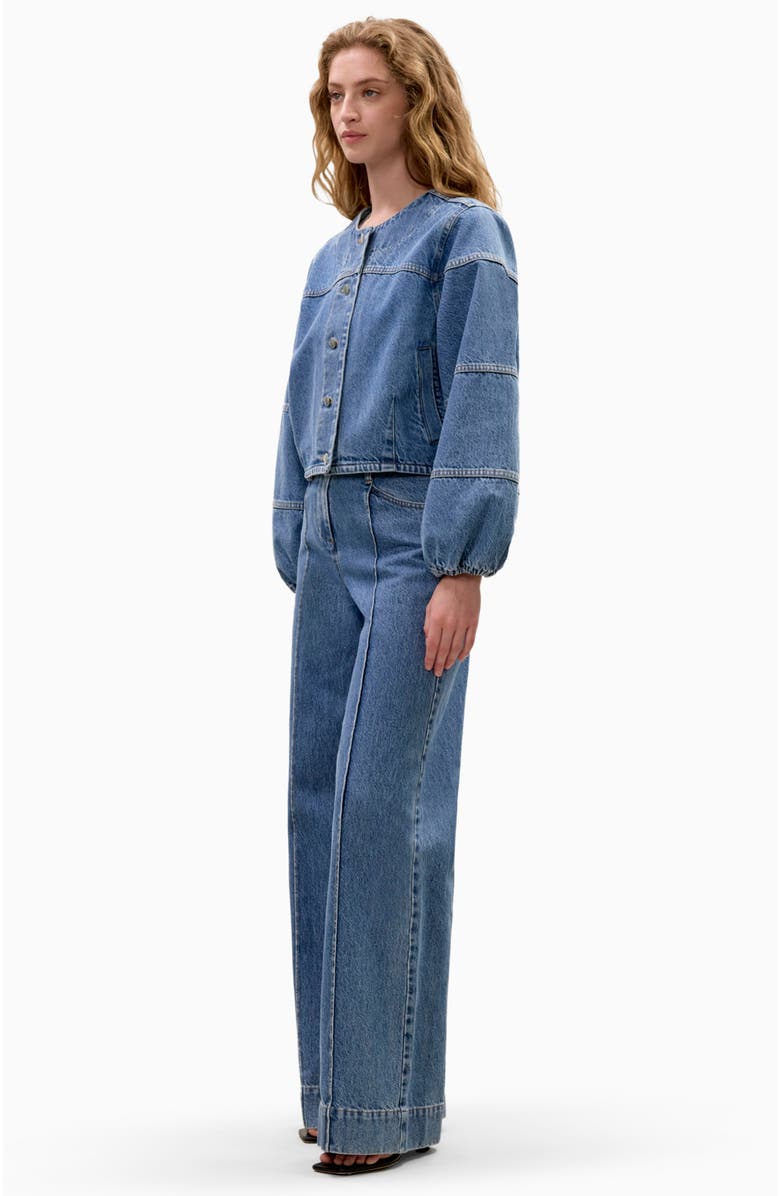 Rebecca Taylor Dax Denim Jacket, Alternate, color, Dax Wash