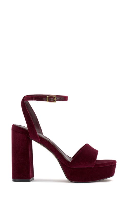 Vince Camuto Pendry Ankle Strap Platform Sandal In Burgundy