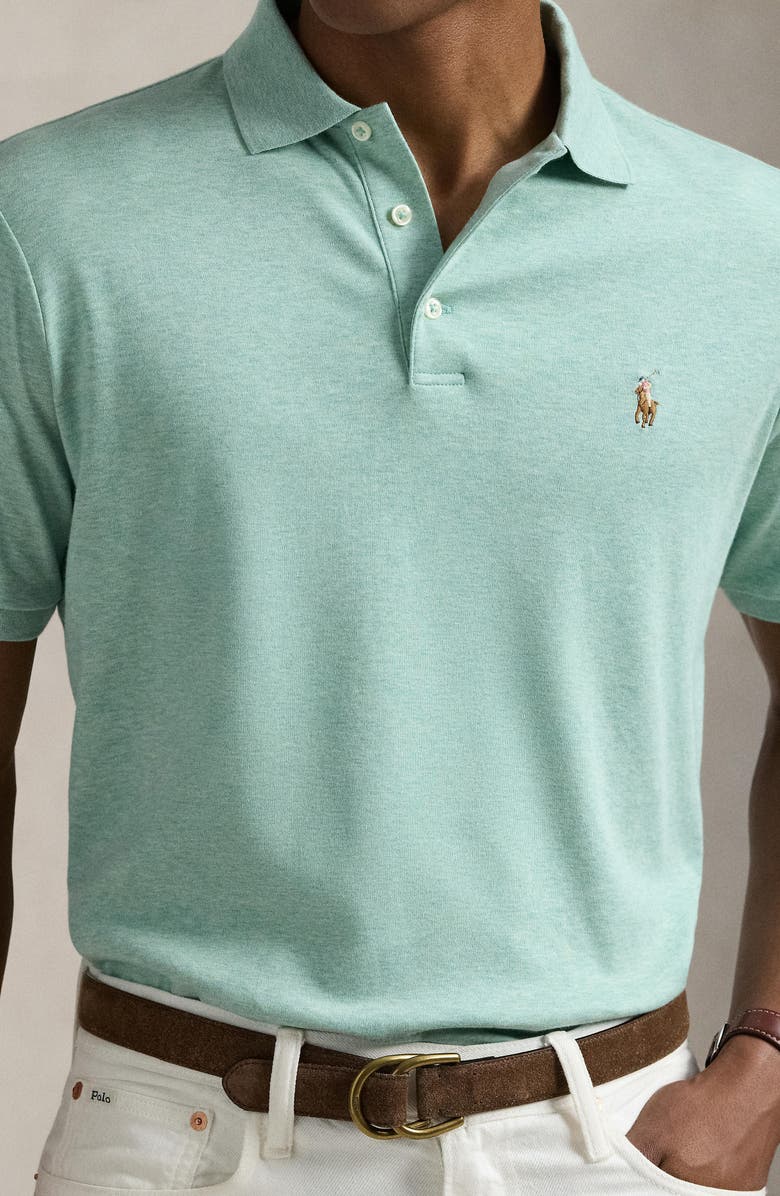 Polo Ralph Lauren Classic Fit Solid Green Cotton Jersey Polo, Alternate, color, 