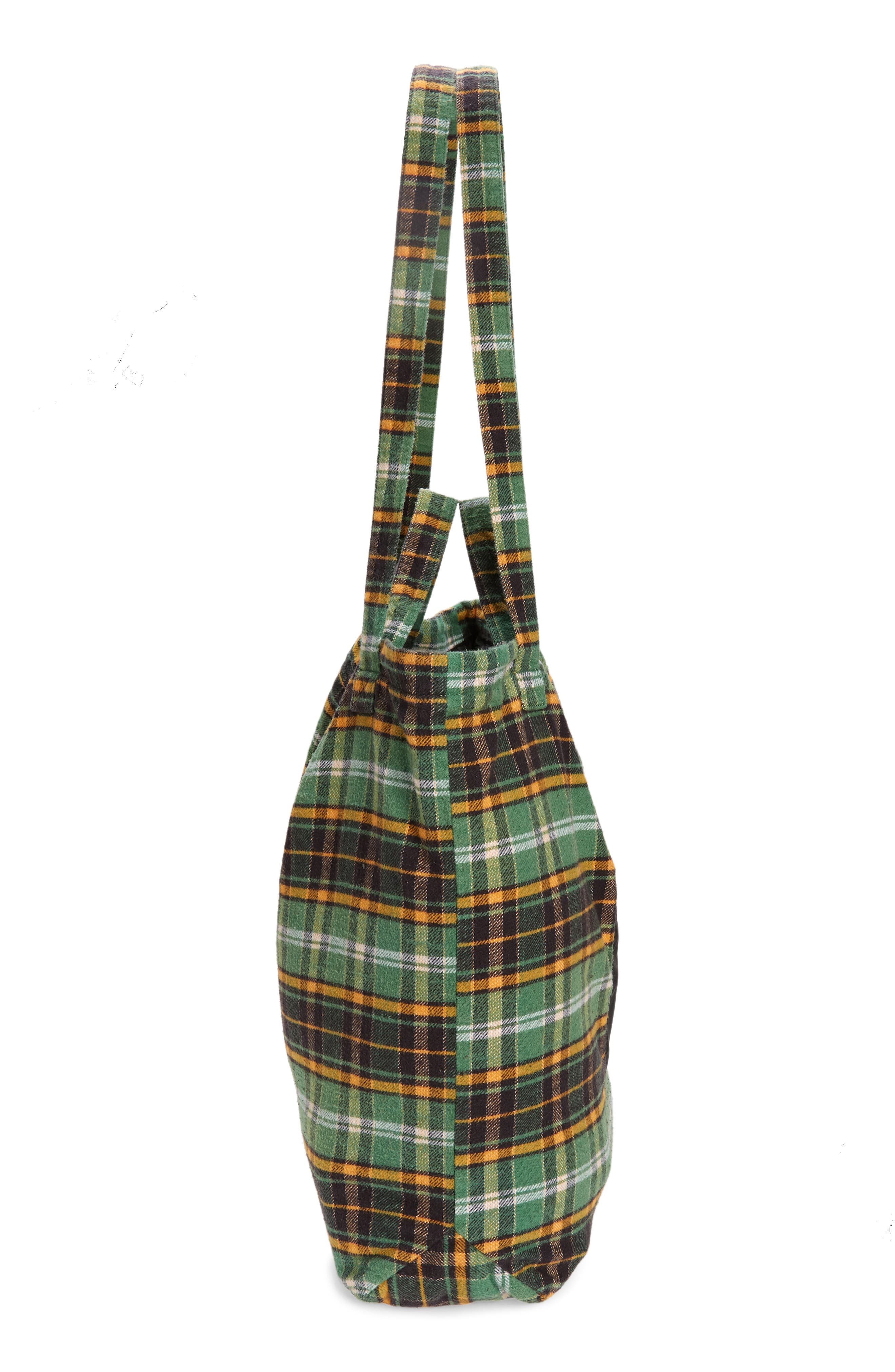 R13 Oversize Plaid Cotton Flannel Tote, Alternate, color, 