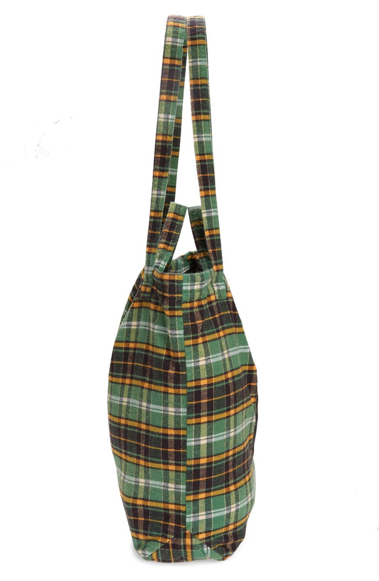 R13 Oversize Plaid Cotton Flannel Tote, Alternate, color,