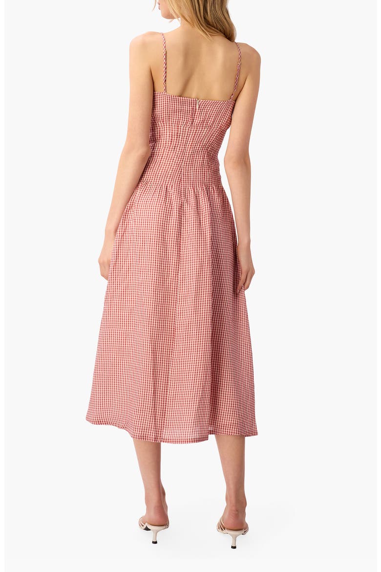 Kairina Midi Dress, Alternate, color, BERRY GINGHAM