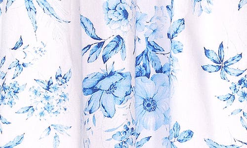Iris & Ivy Kids' Floral Cotton Gauze Party Dress In Blue Floral