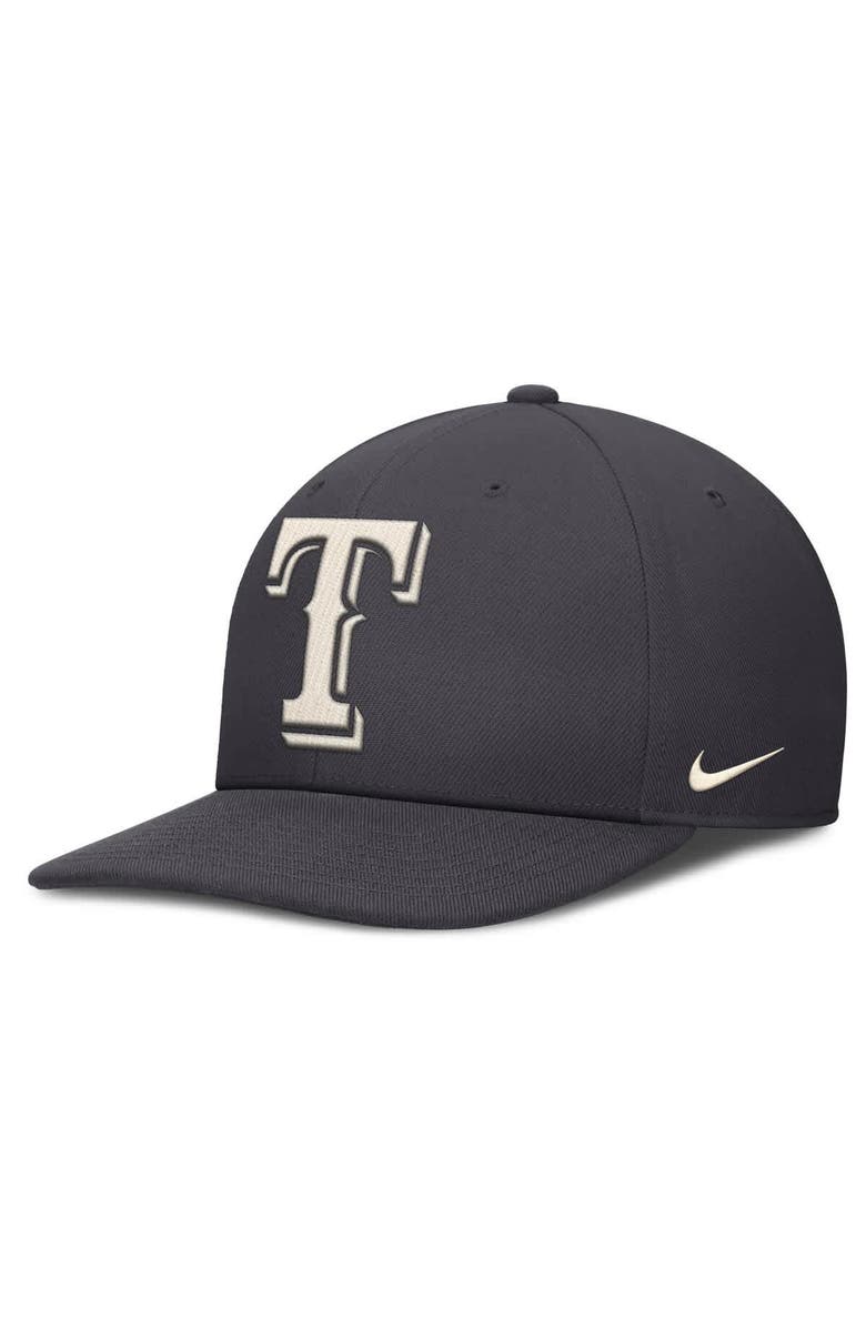 Nike Men's Nike Anthracite Texas Rangers Statement Pro Snapback Hat, Alternate, color, Anthracite