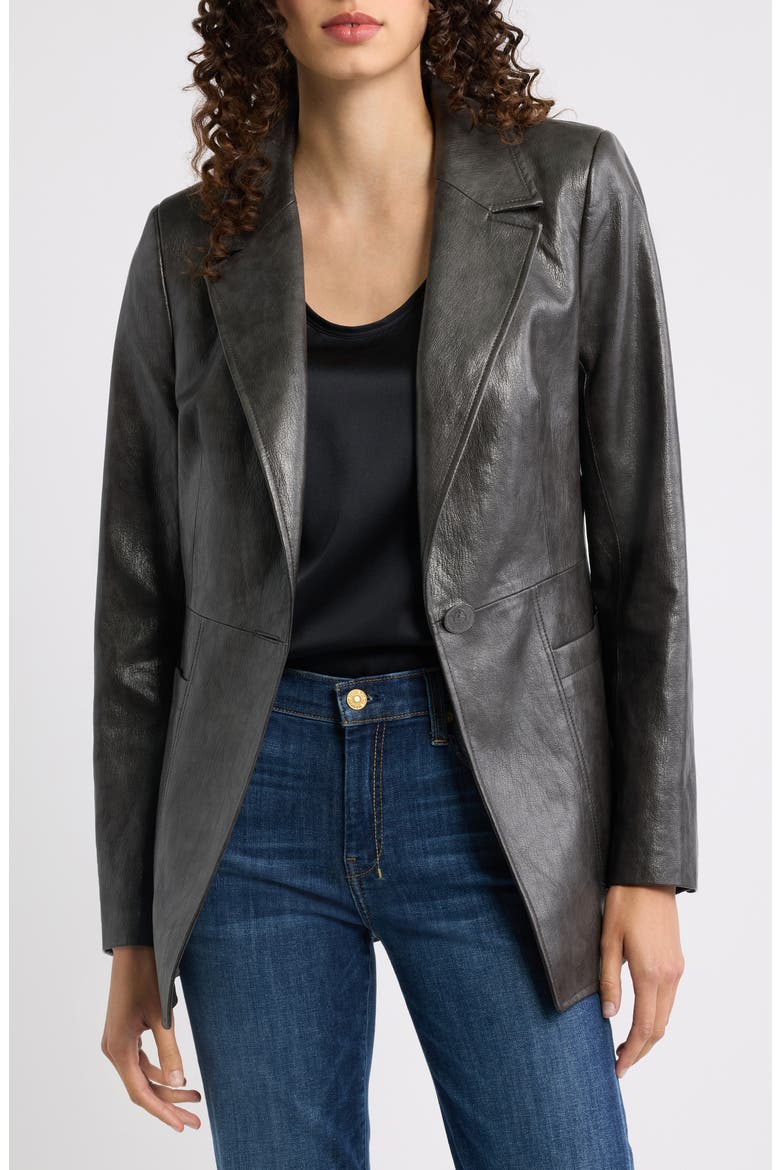Colleen Faux Leather Jacket, Alternate, color, CARBON