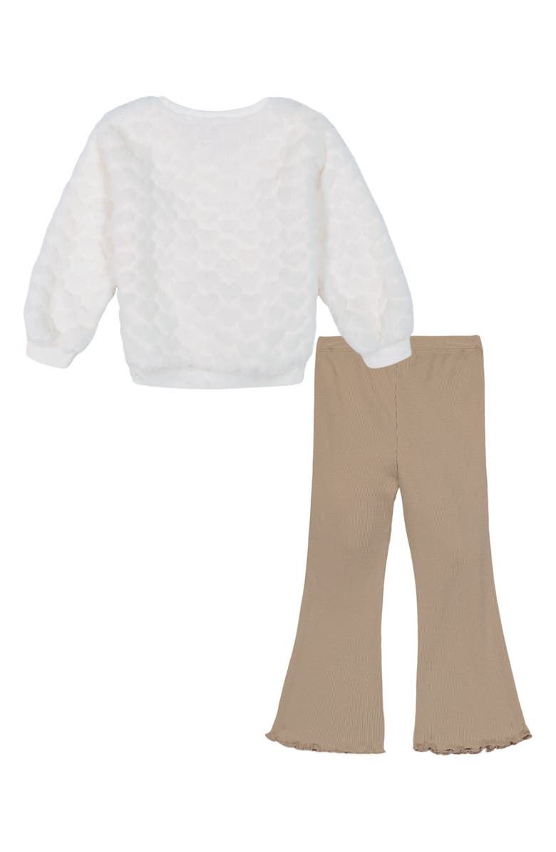 Juicy Couture Kids' Faux Shearling Pullover & Flare Leggings Set, Alternate, color,
