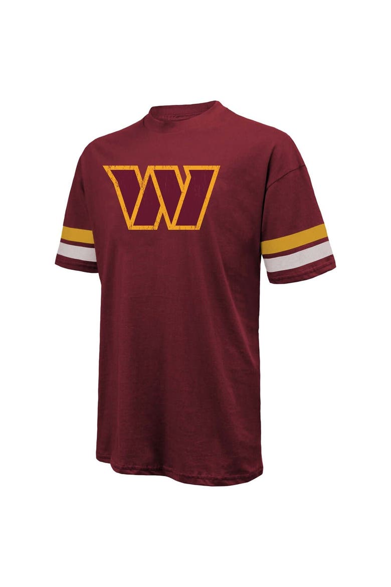 Men's Majestic Threads Jayden Daniels Burgundy Washington Commanders Name & Number Oversize Fit T-Shirt, Alternate, color, Burgundy
