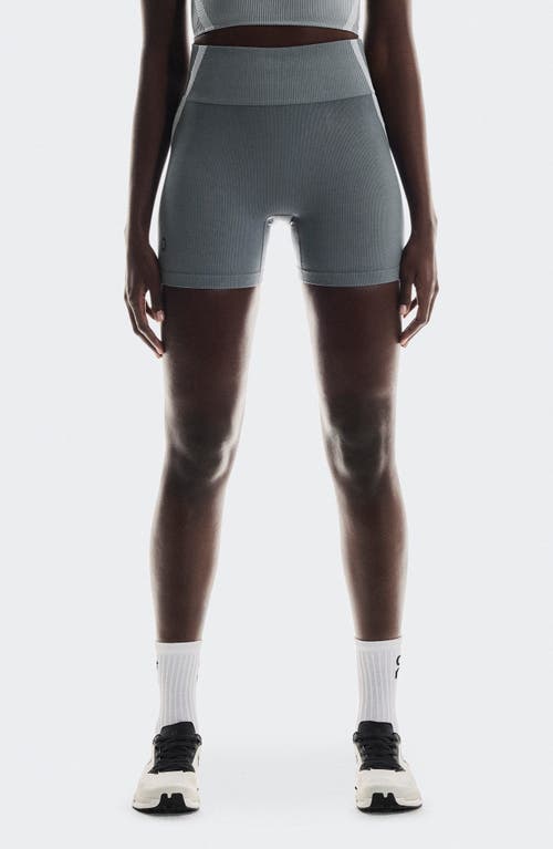 On Studio Knit Bike Shorts In Gray