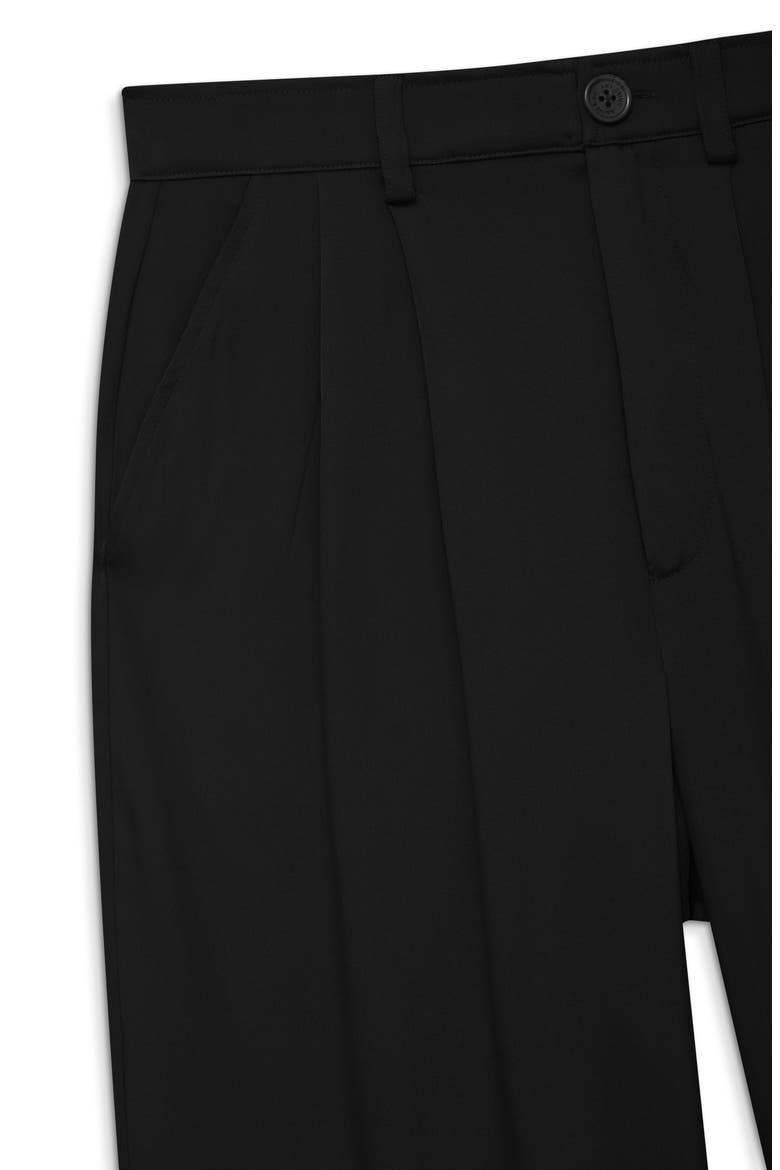 Carrie High Waist Wide Leg Silk Pants, Alternate, color, BLACK SILK