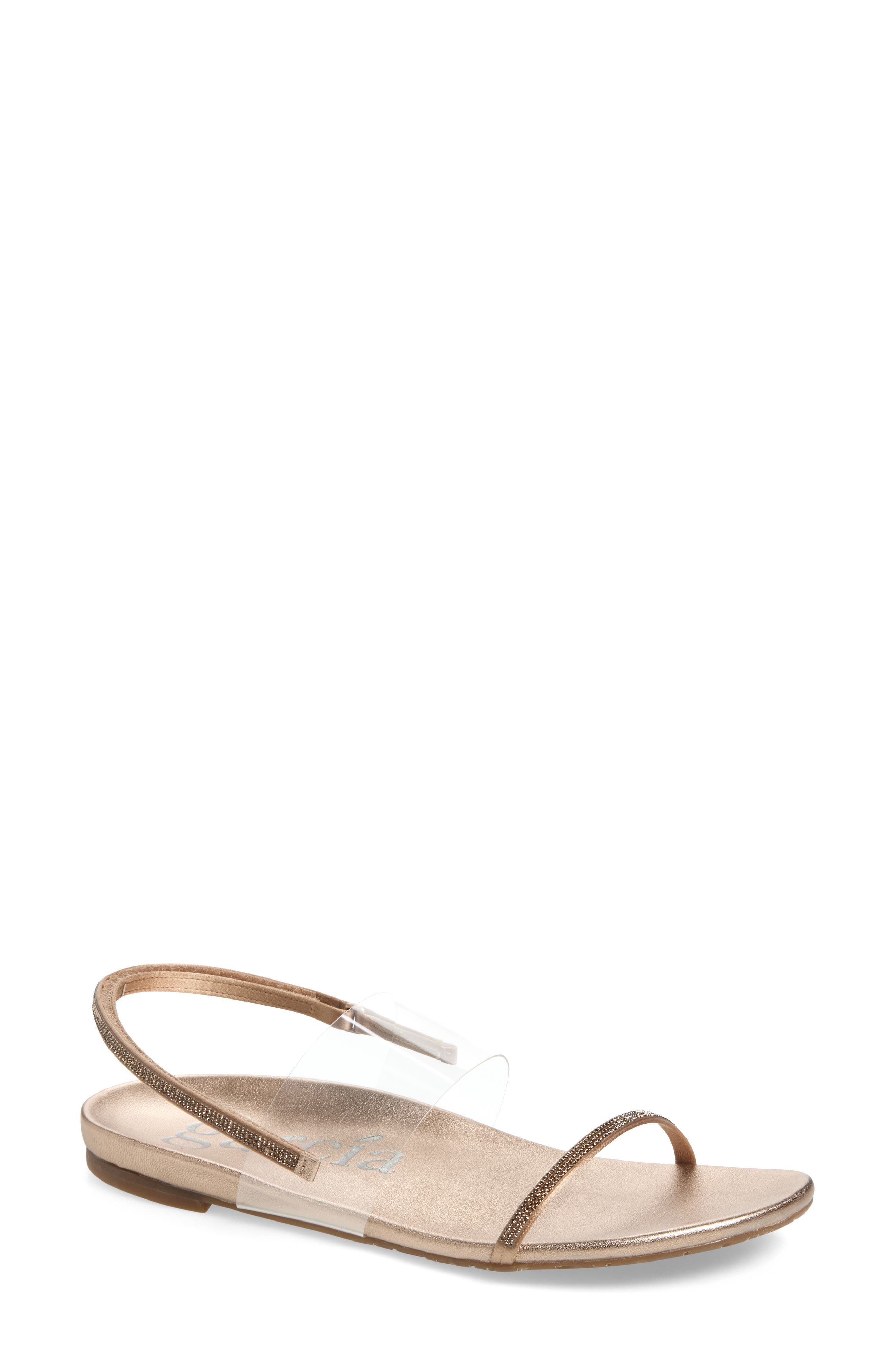Pedro Garcia Blaer Slingback Sandal, Main, color, Rose Gold Nappa Lame-Jelly