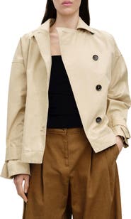 MANGO Cotton Crop Trench Coat