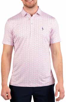 TailorByrd Martini Glass Print Performance Polo