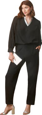 Jessica London Georgette V Neck Blouse