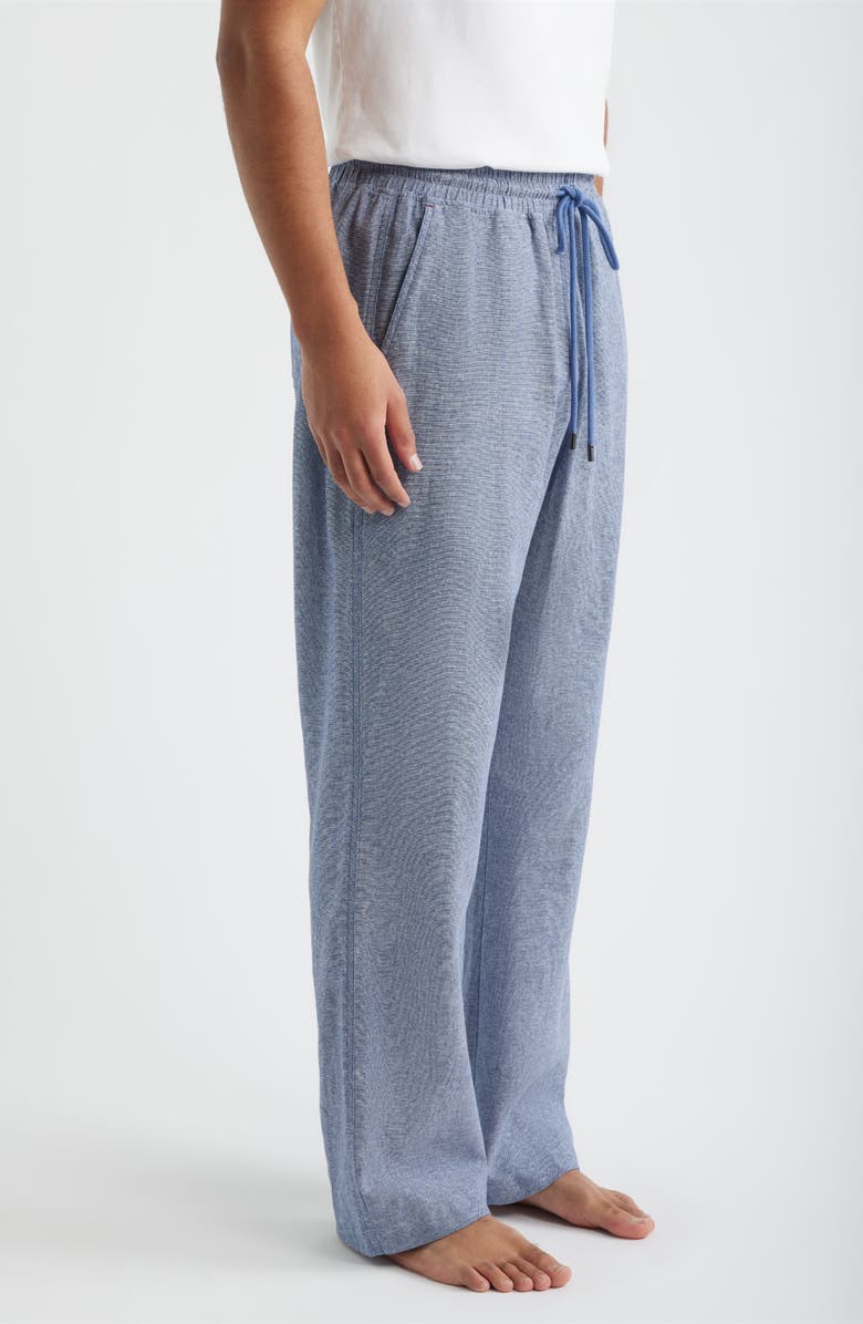 Daniel Buchler Slub Linen & Cotton Pajama Pants, Alternate, color, Denim